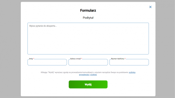 Jak dodać formularz obsługi spraw do strony internetowej?